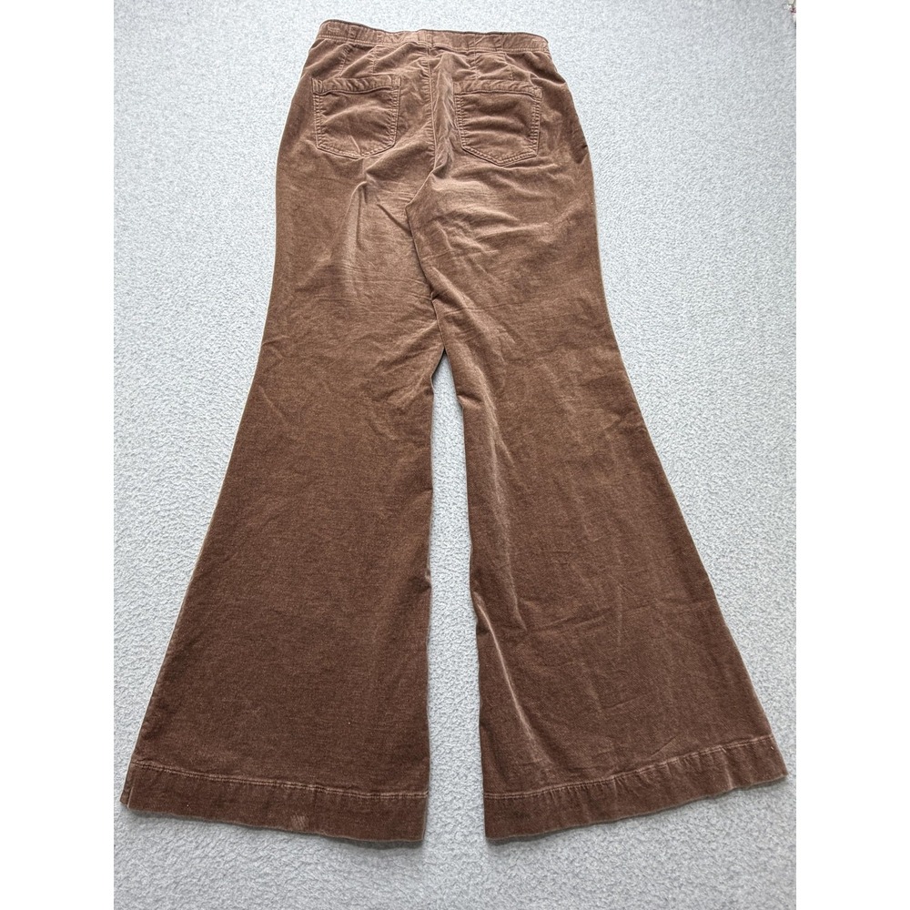 Pilcro Anthropologie Velvet Wide Leg Pants Womens 29 Brown Stretch Casual Retro - Picture 12 of 13
